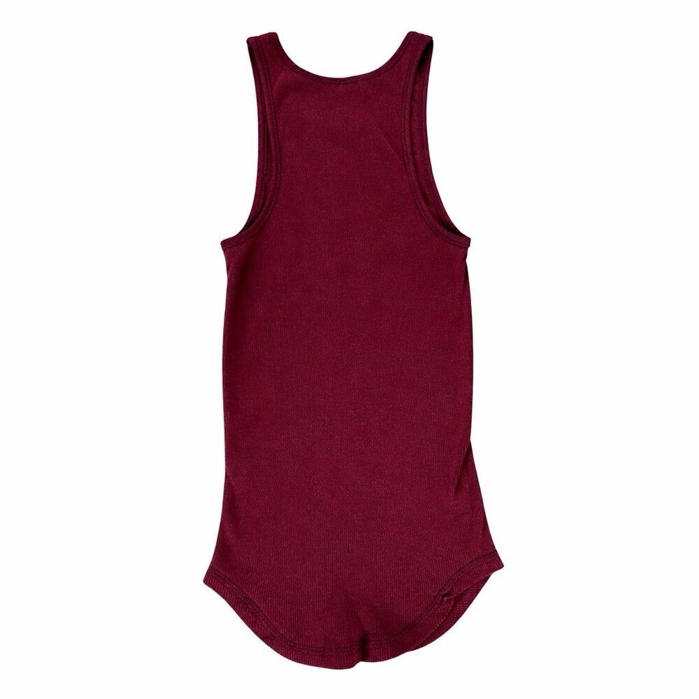Free People We The Free Ribbed Tank Top Burgundy XS/S Flawed Womens - Picture 3 of 6